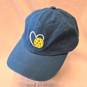 PICKLEBALL "I Heart Pickleball" Women's Blue Baseball Style Hat/Cap. NWOT